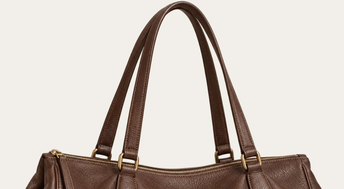 Oversized Chocolate Slouchy Carryall, view 2