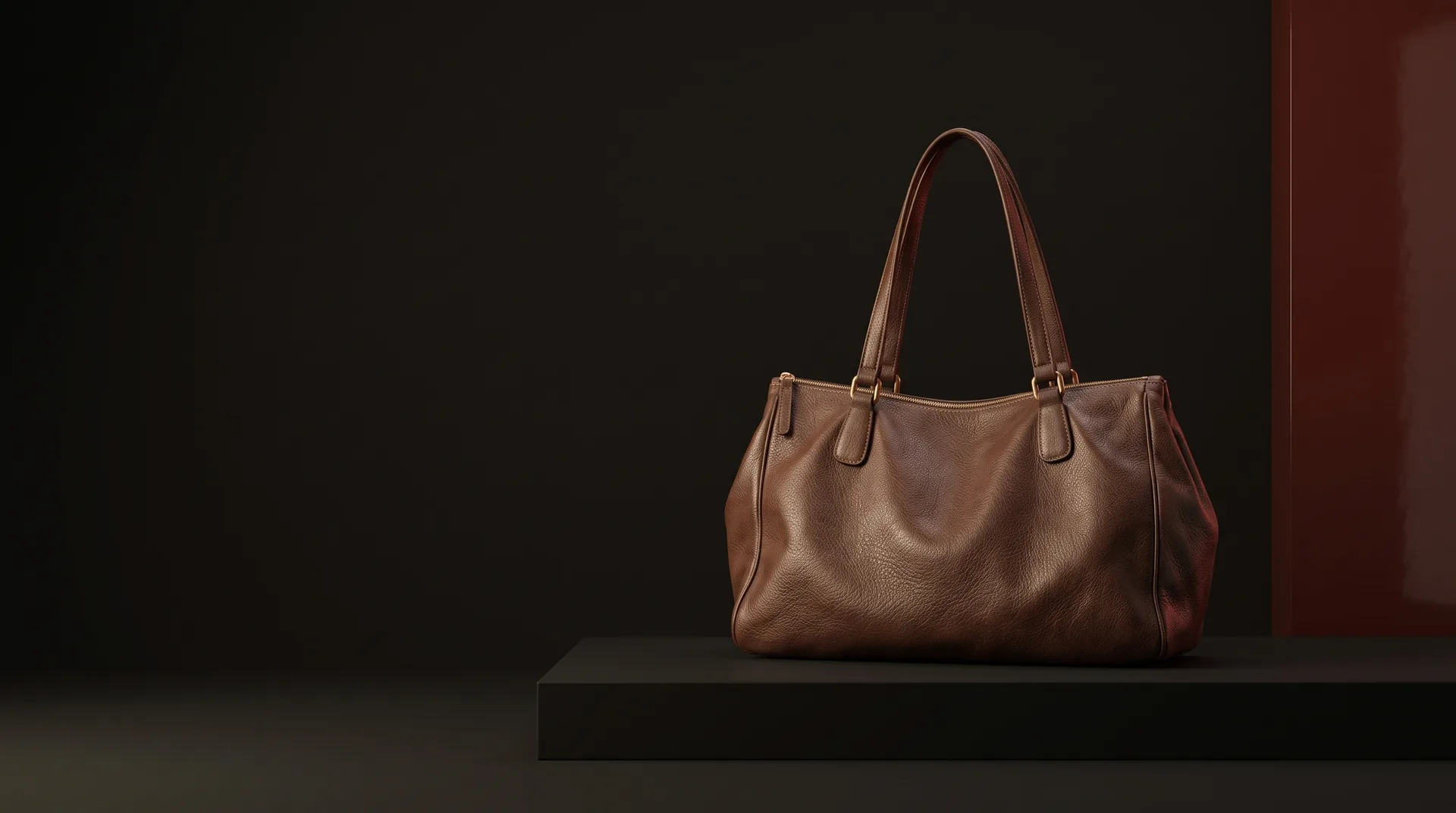 Oversized Chocolate Slouchy Carryall, view 1