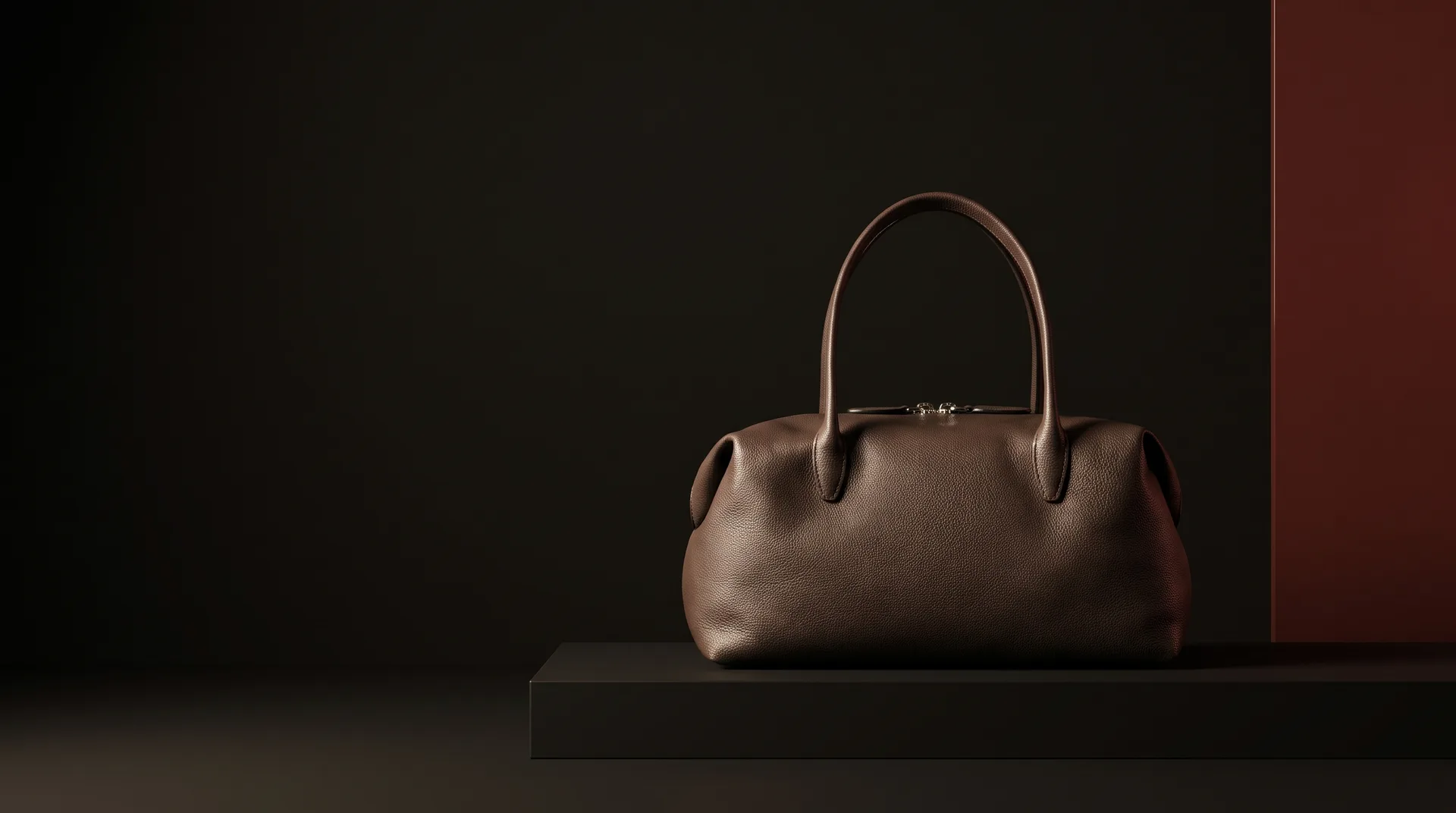 Dark brown Montmartre bowling bag, view 1