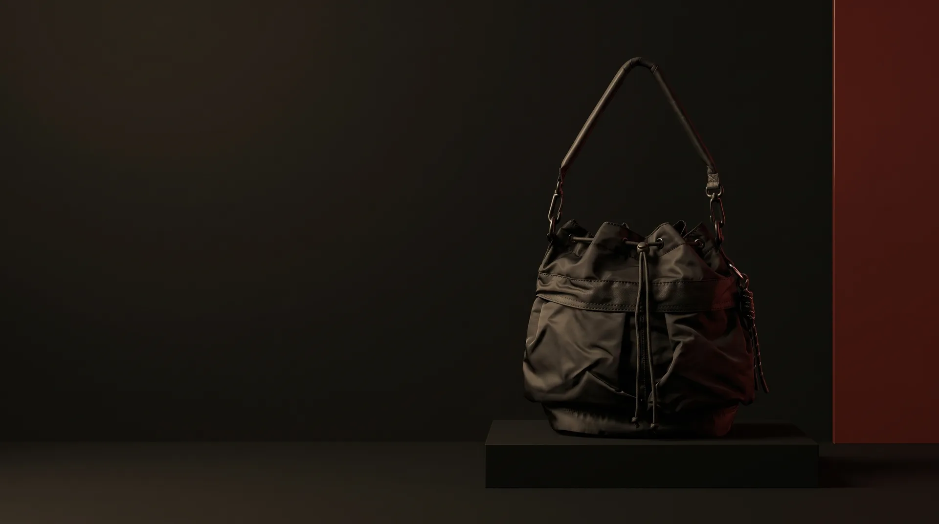 Black Two-way drawstring bag 6L, view 1