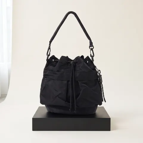 Black Two-way drawstring bag 6L