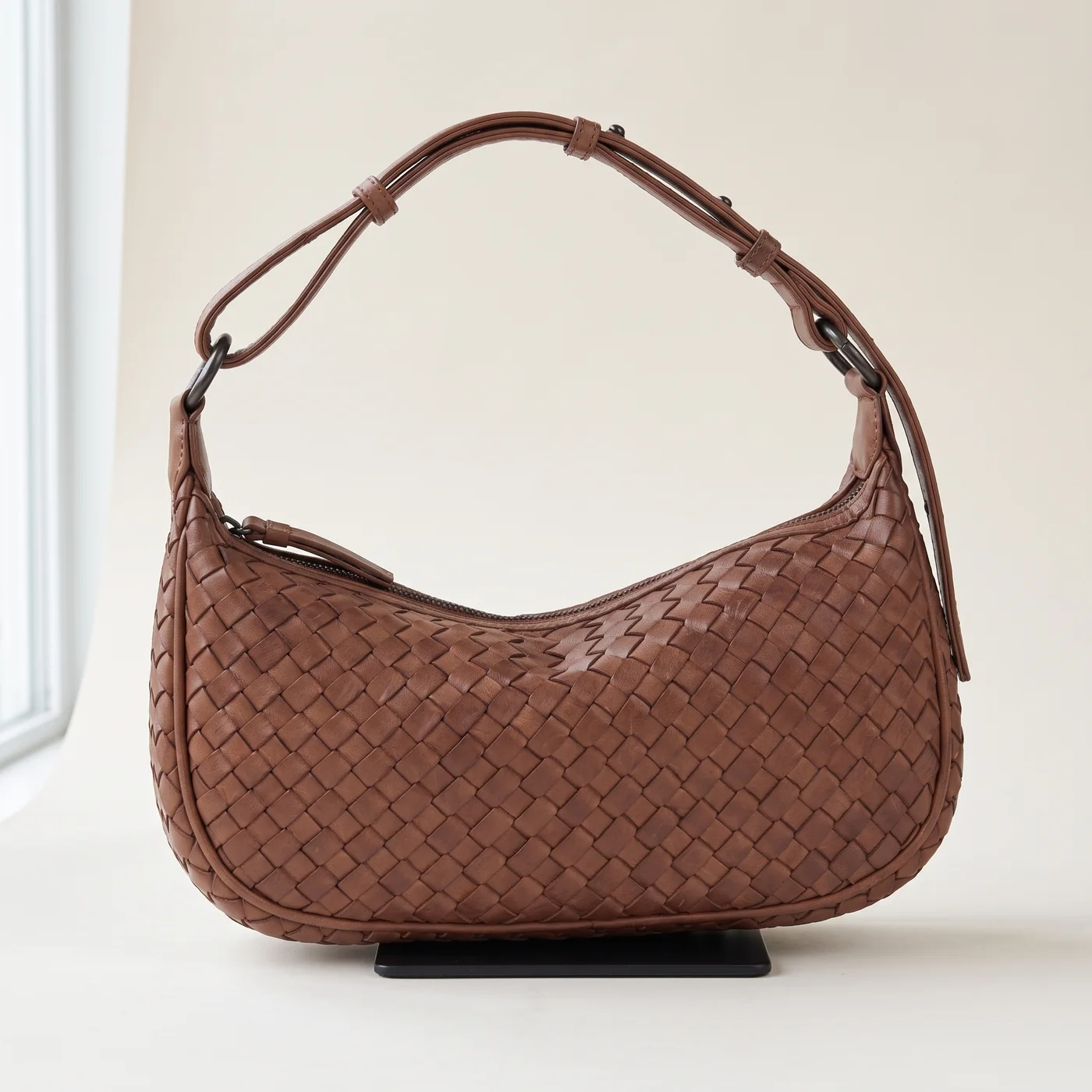 Cognac Mini MuseMBG bag, weave