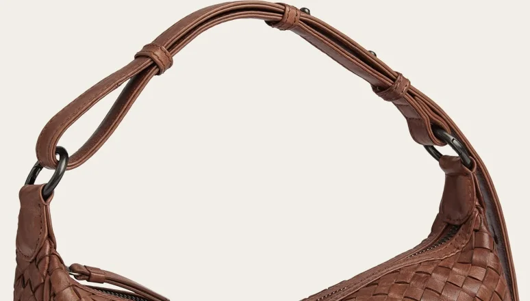 Cognac Mini MuseMBG bag, weave, view 2