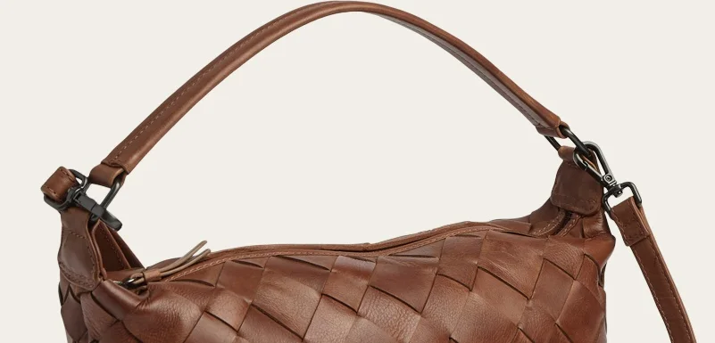 Cognac LotusMBG bag, woven, view 2