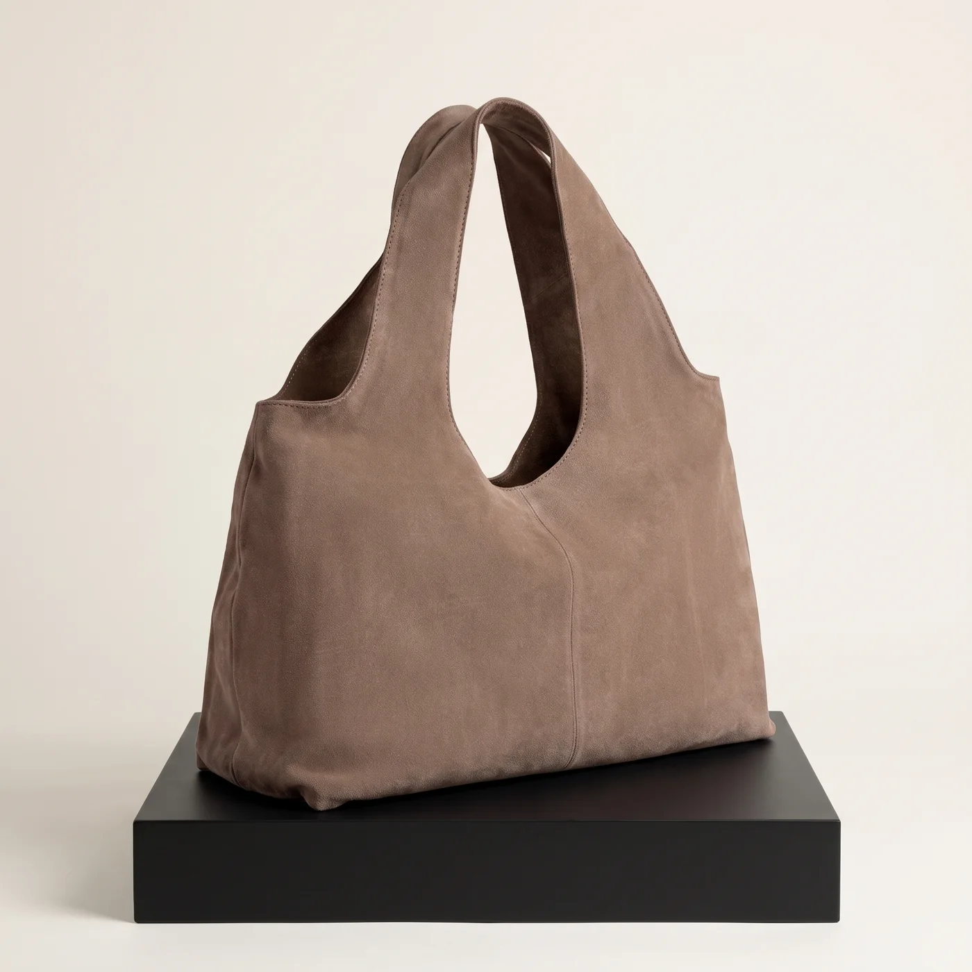 Mocha mousse LaurineMBG shopper, suede