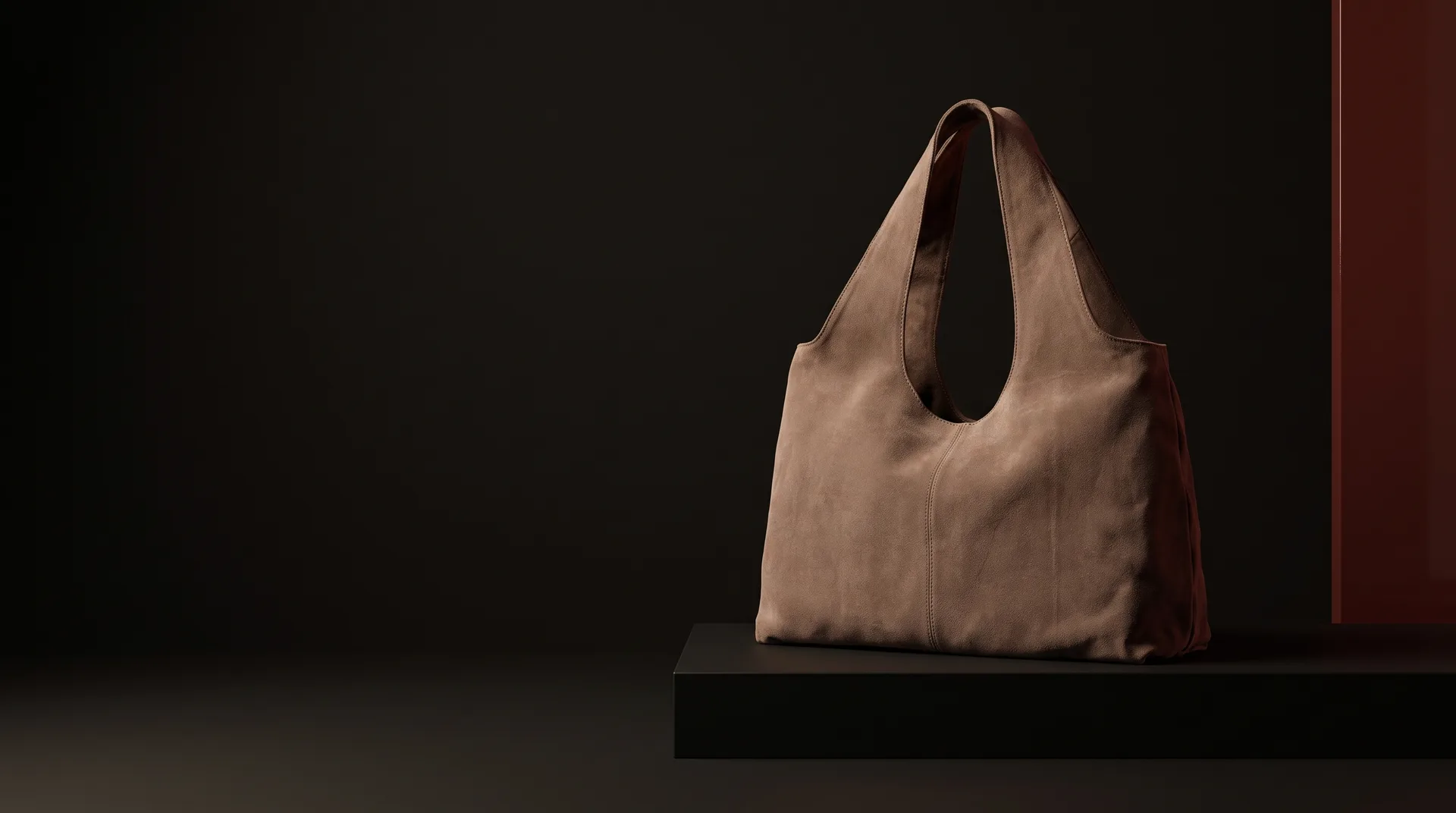 Mocha mousse LaurineMBG shopper, suede, view 1
