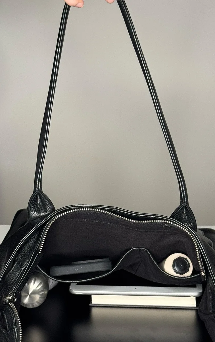 Black AubreyMBG bag, matt croco, view 1