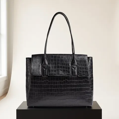 Black NatalieMBG work bag, matte croco