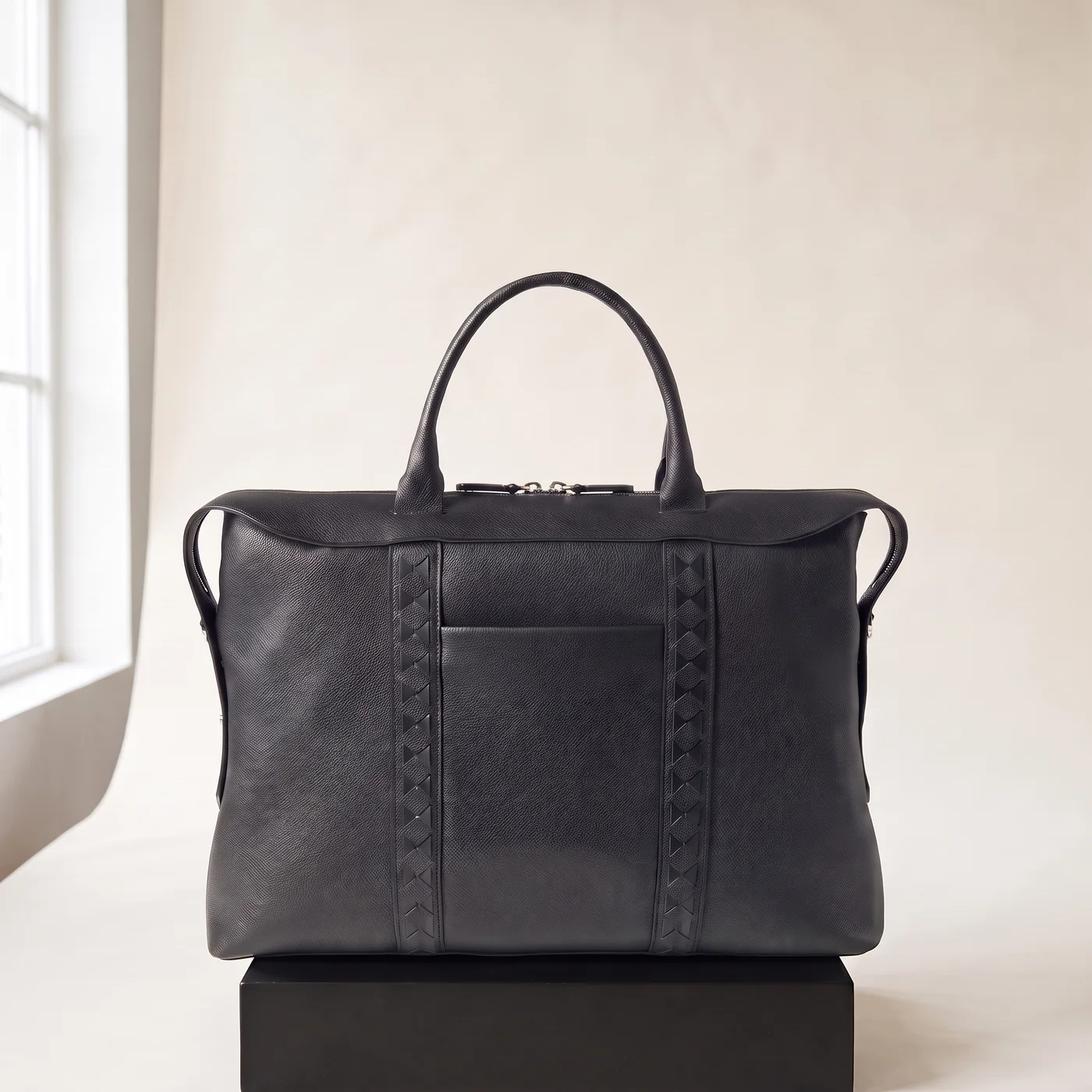 Black Soft briefcase, Cachemire + Mosaico