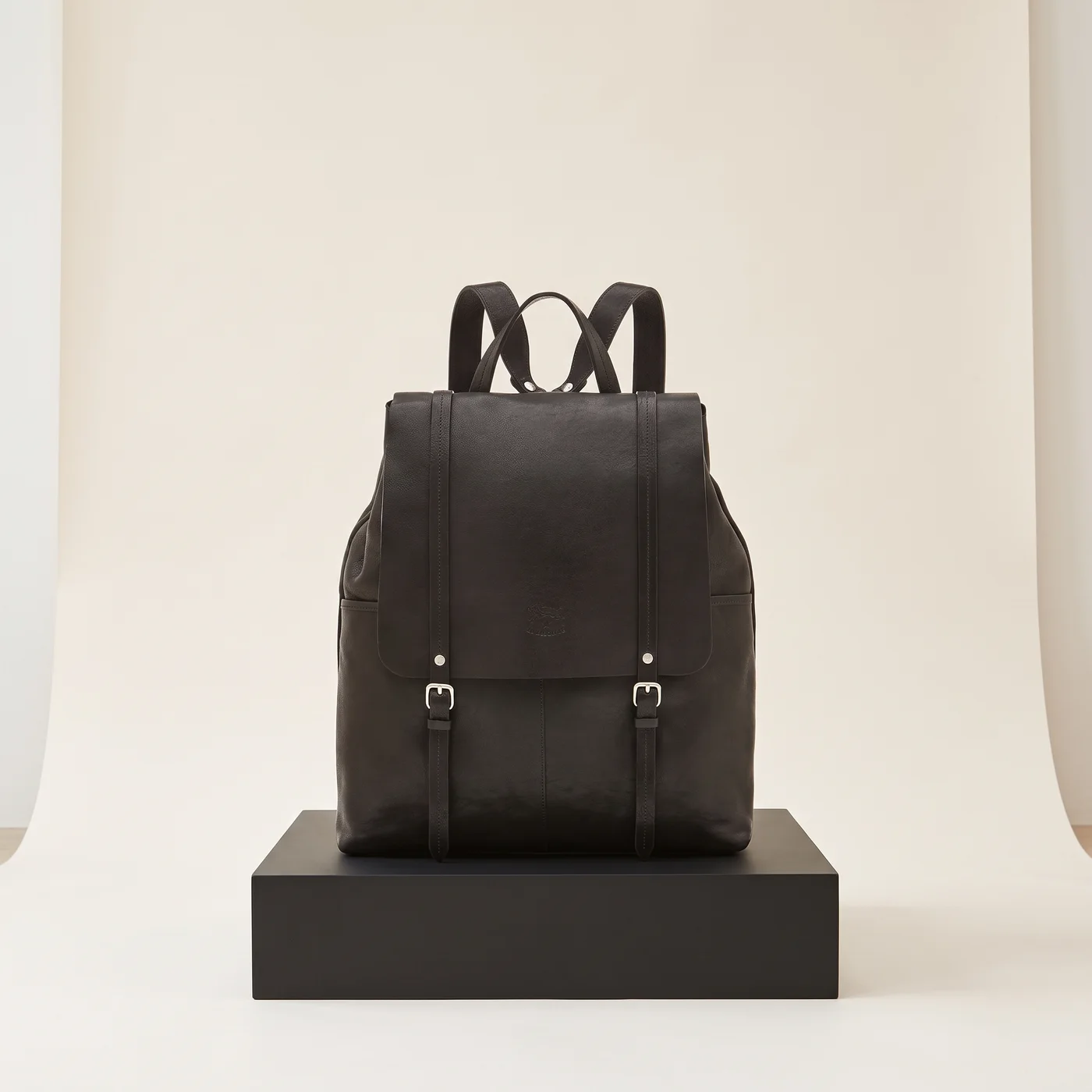 Black Trappola backpack, vintage leather
