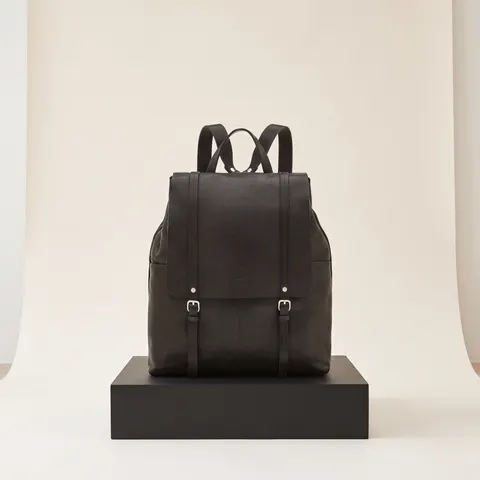 Black Trappola backpack, vintage leather