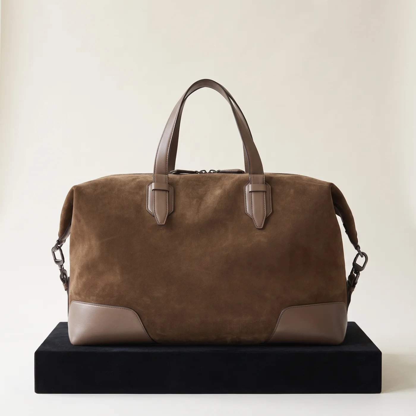 Taupe Zip duffle bag, view