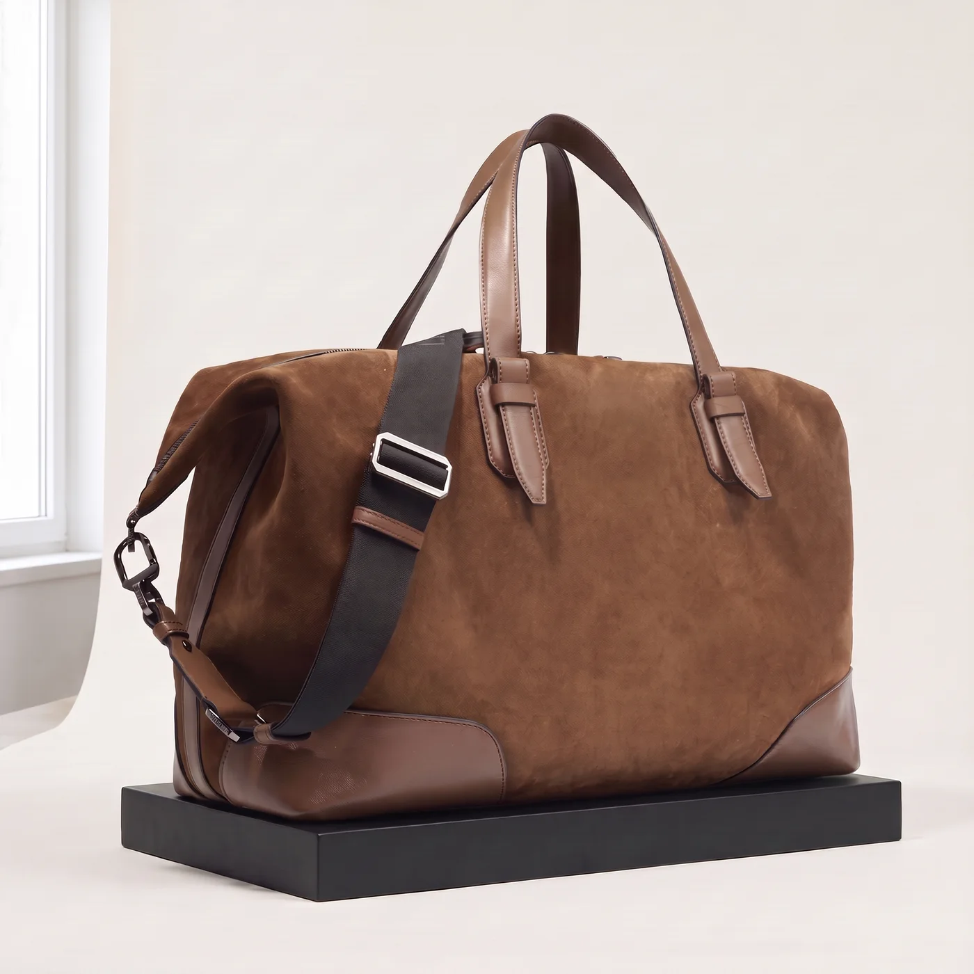 Taupe Zip duffle bag, view