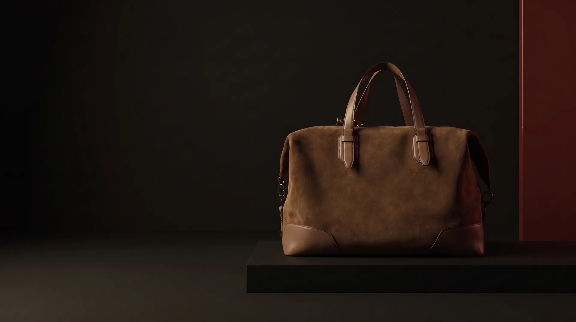 Taupe Zip duffle bag, view 1