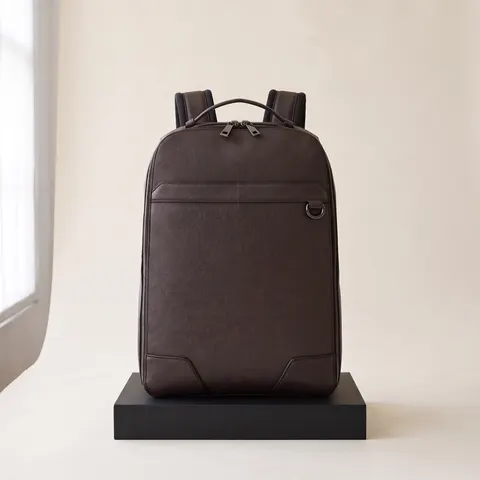 Taupe Convertible 2-zip backpack