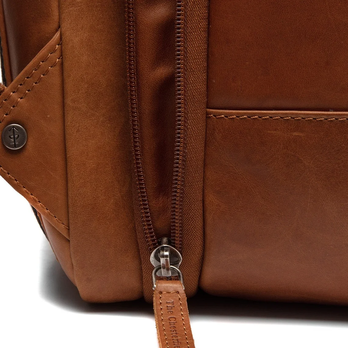 Cognac Jamaica leather travel backpack, view 2