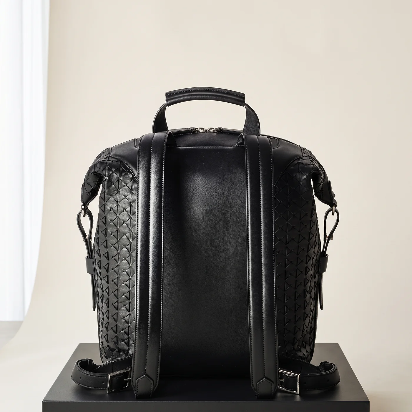 Black Backpack in Mosaico, view