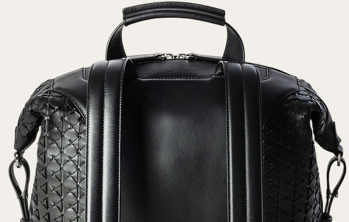 Black Backpack in Mosaico, view 2