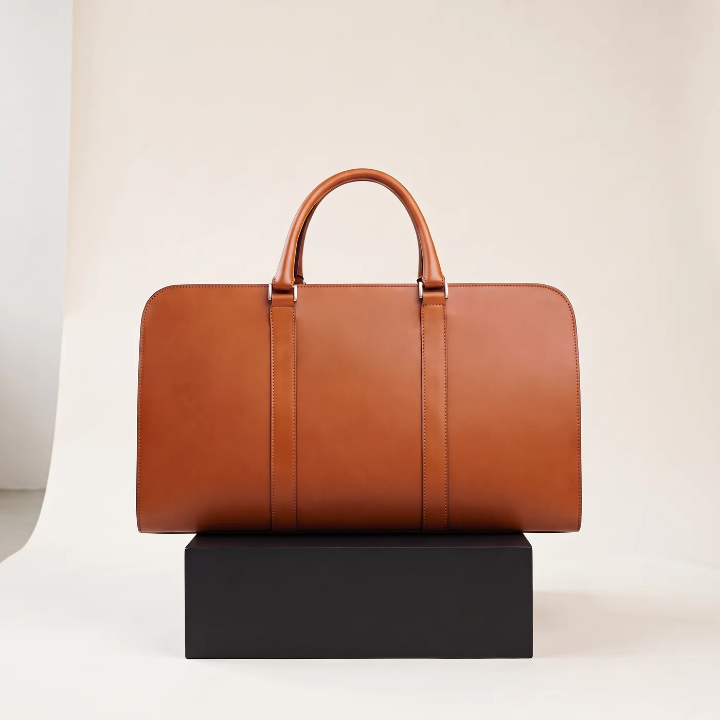 Cognac Palissy leather weekend bag