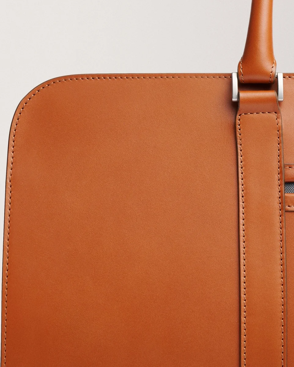 Cognac Palissy leather weekend bag, view 2