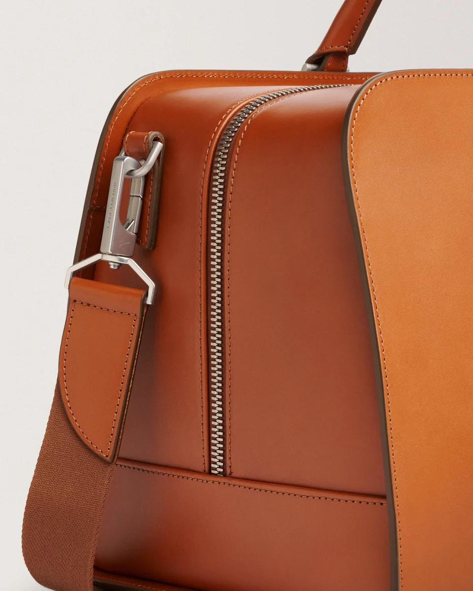 Cognac Palissy leather weekend bag, view 1