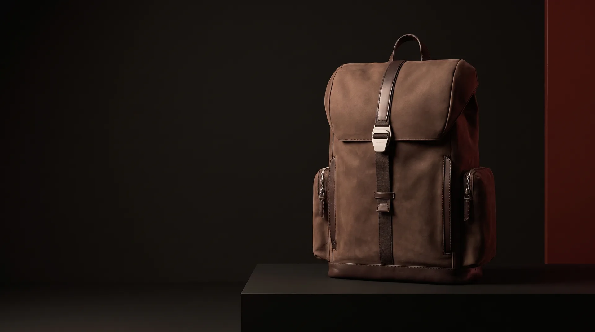Chocolate Traverse backpack, nubuck, view 1