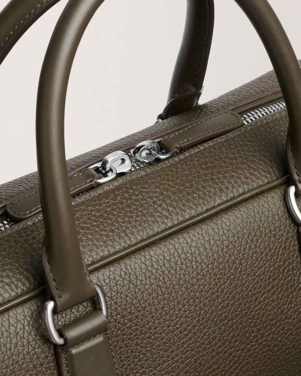 Dark olive Dunloe briefcase (Sonder), view 1
