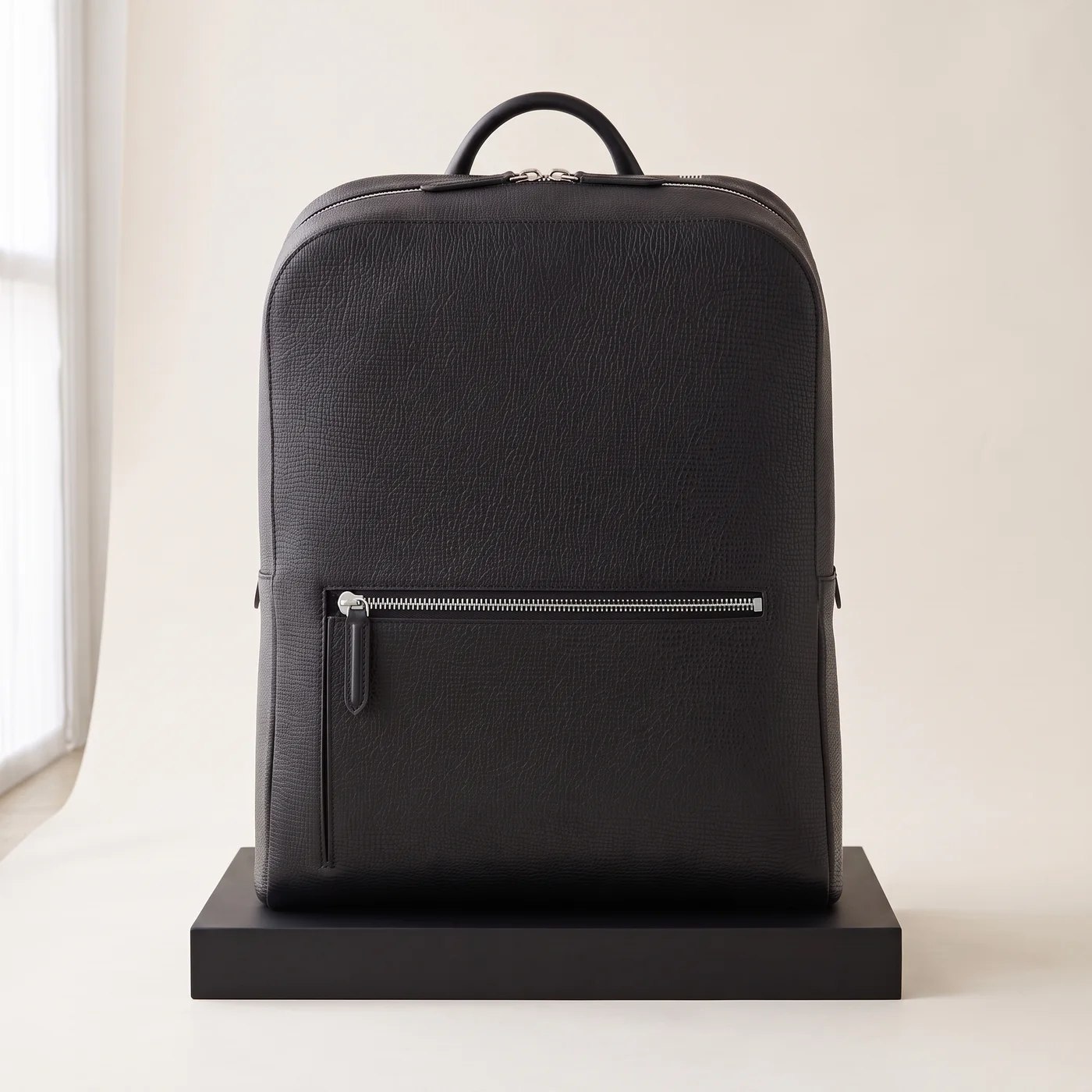 Black Zip-around backpack in Ludlow