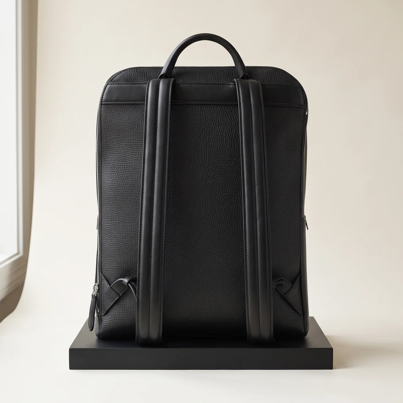 Black Zip-around backpack in Ludlow, view