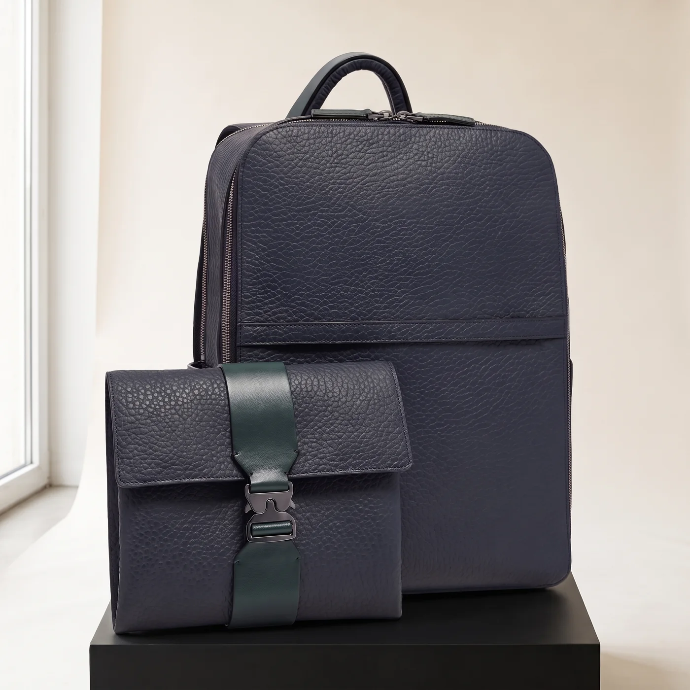 Black Travel laptop backpack 15.6", view