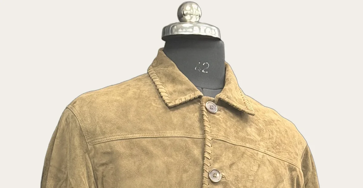 Sand Suede Button-Front Shirt Jacket, view