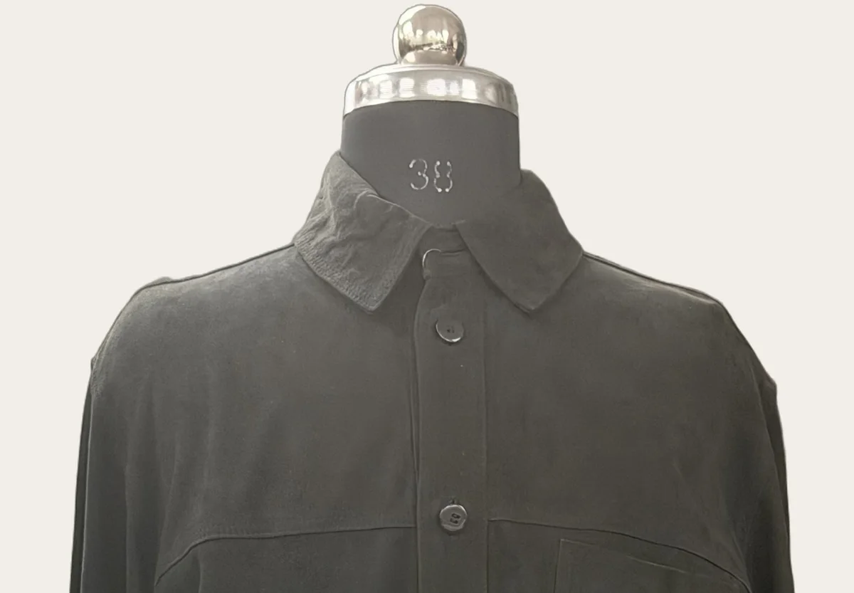 Charcoal Suede Longline Coat, view