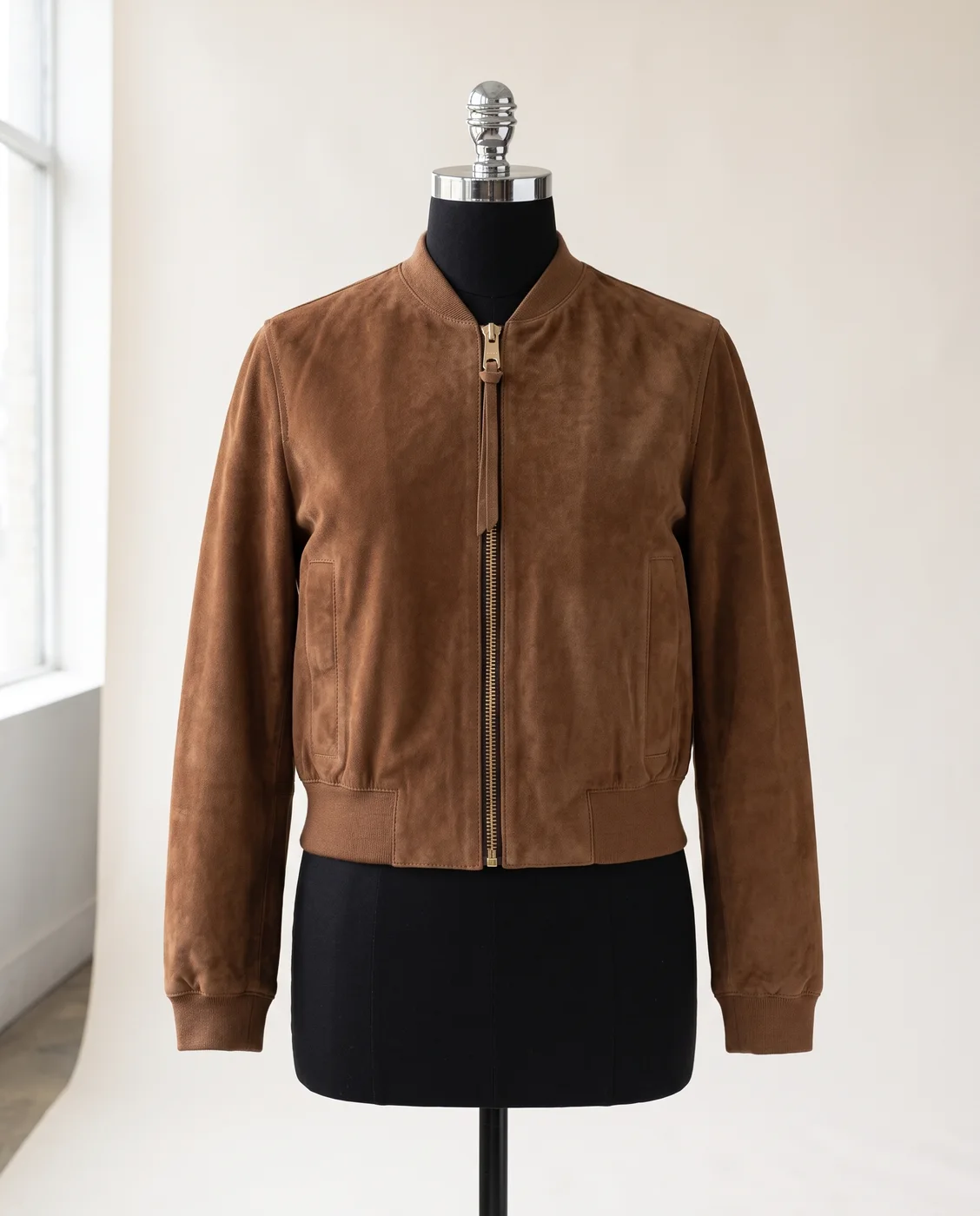 Brown Orten suede bomber