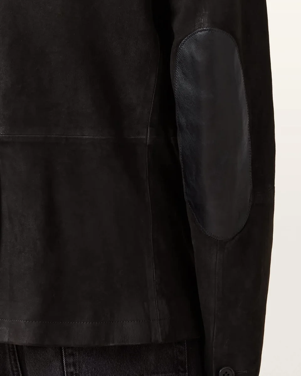 Brown Survey waxed-suede blazer, view 2