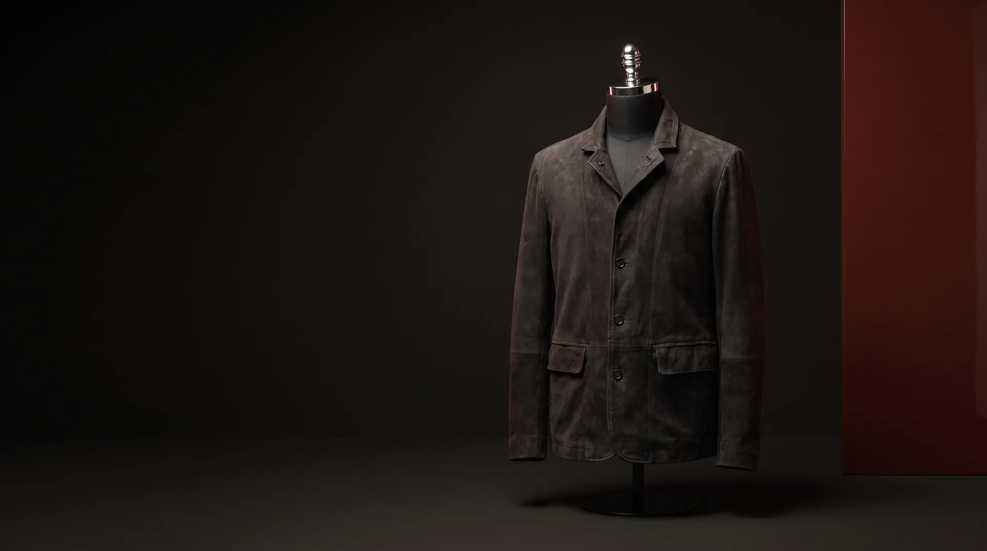Brown Survey waxed-suede blazer, view 1
