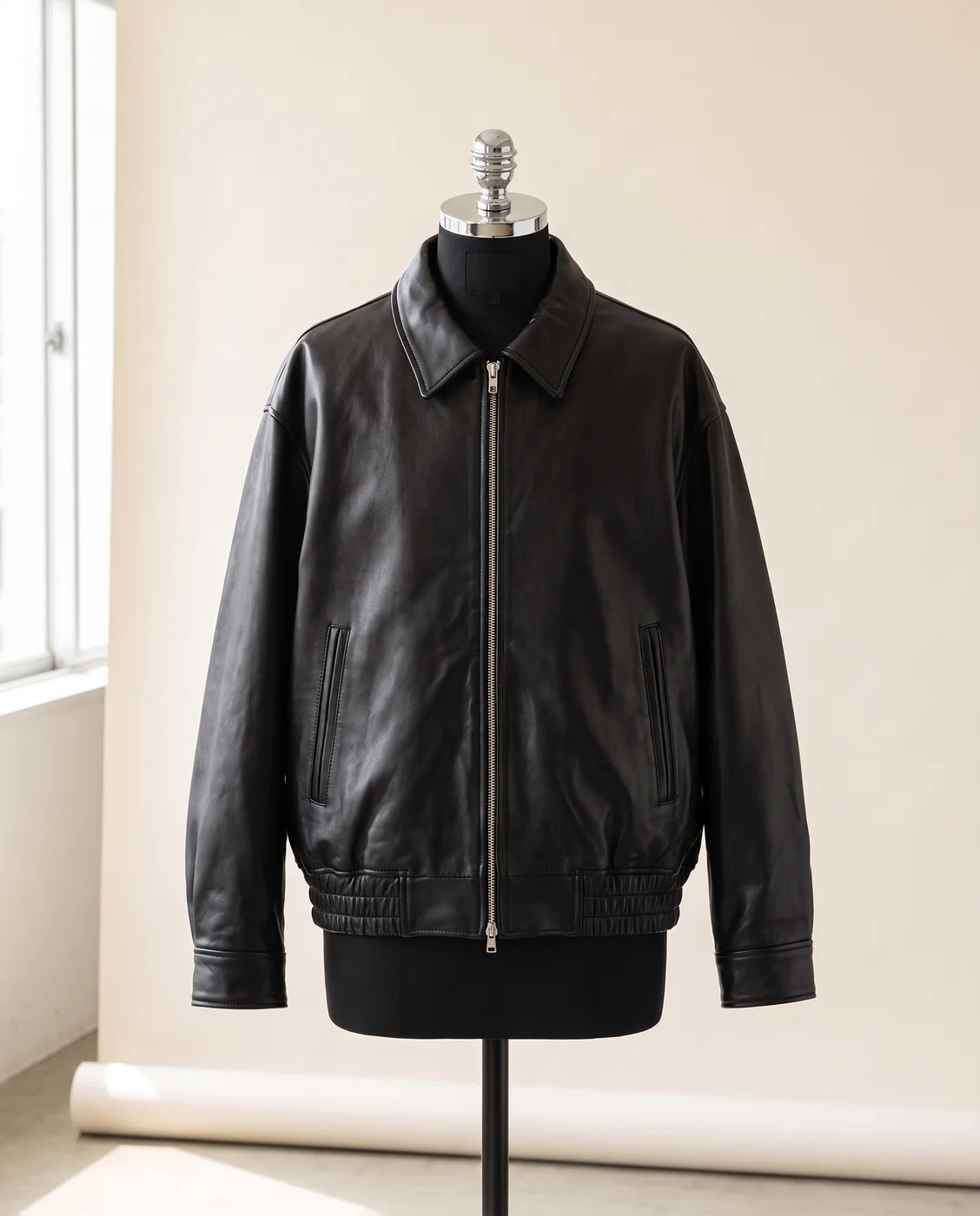 Black Sheep-leather blouson, view