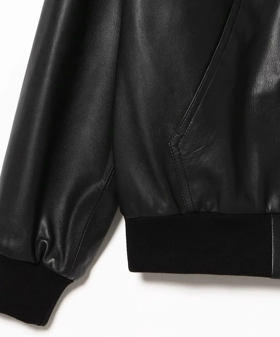 Brown Hooded sheep-leather blouson, view 2