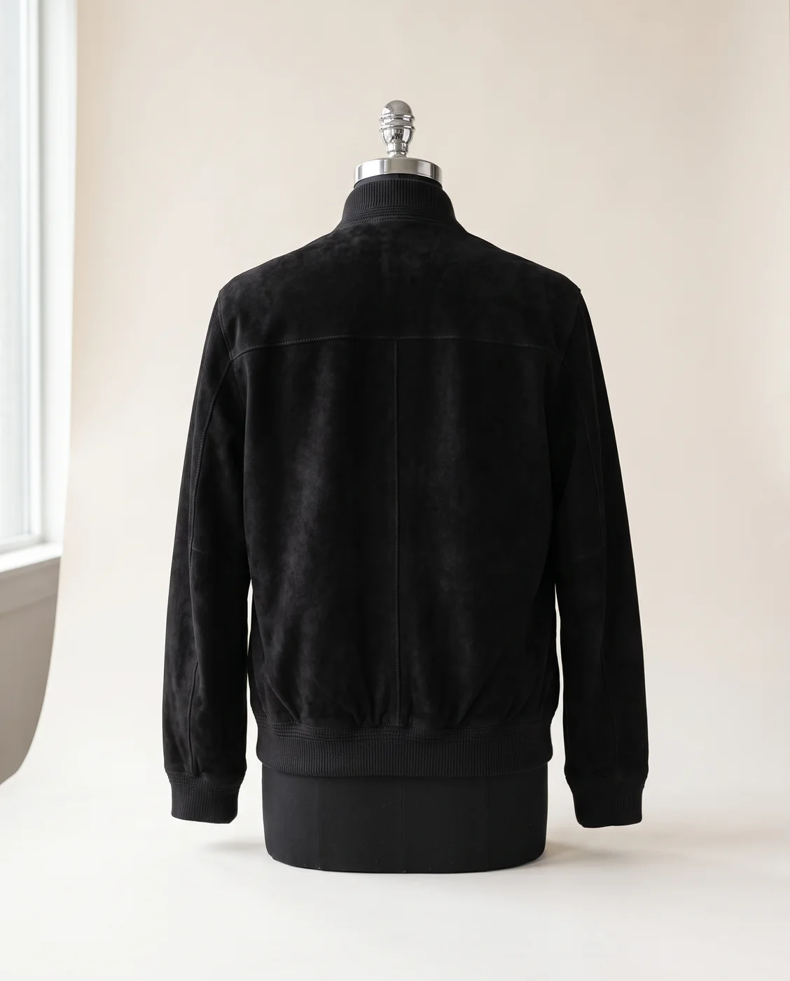 Dark brown Goat-suede driving jacket, view