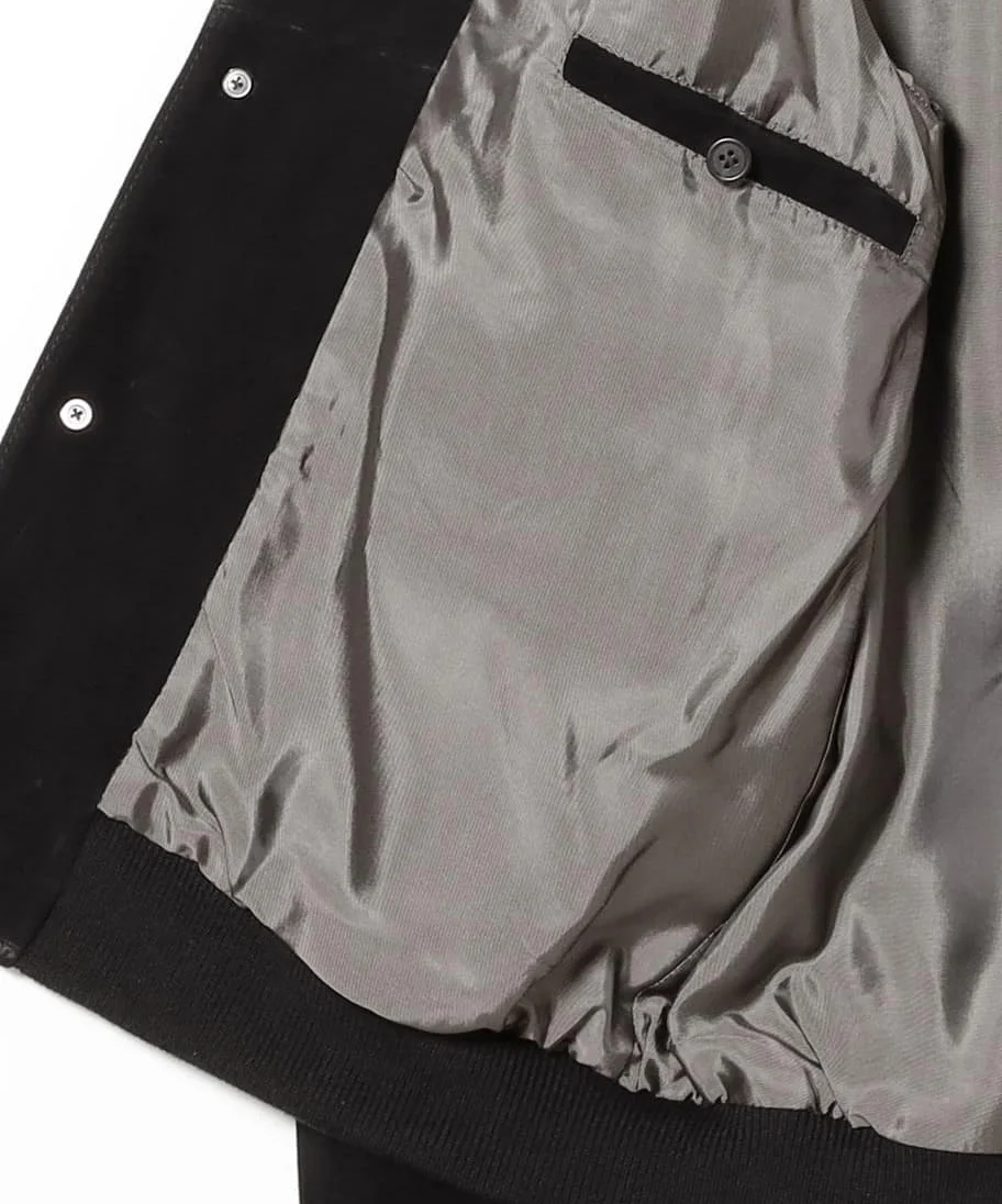 Dark brown Goat-suede driving jacket, view 3