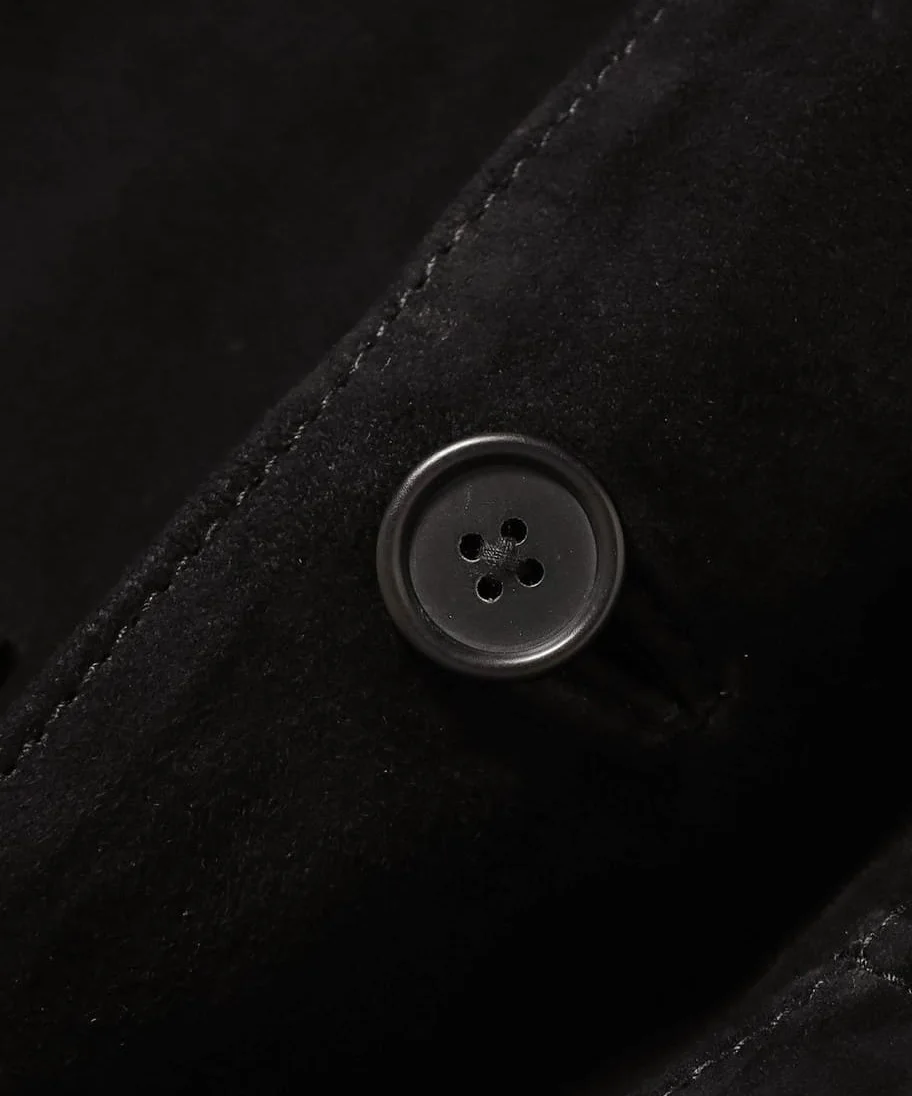 Dark brown Goat-suede driving jacket, view 1