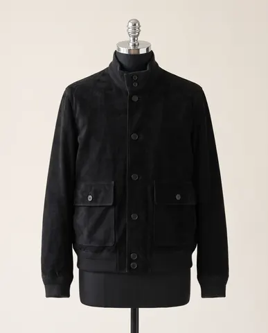 Dark brown Goat-suede driving jacket