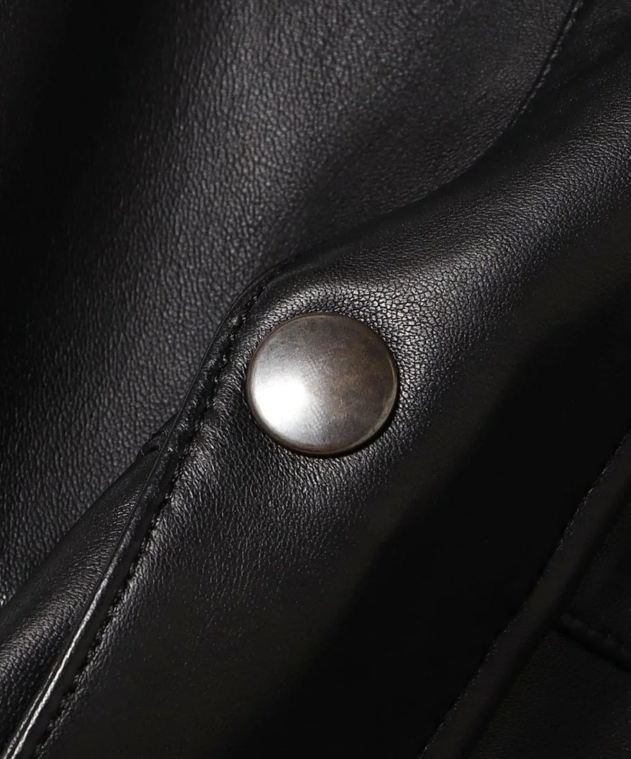 Black Short sheep-leather blouson, view 2
