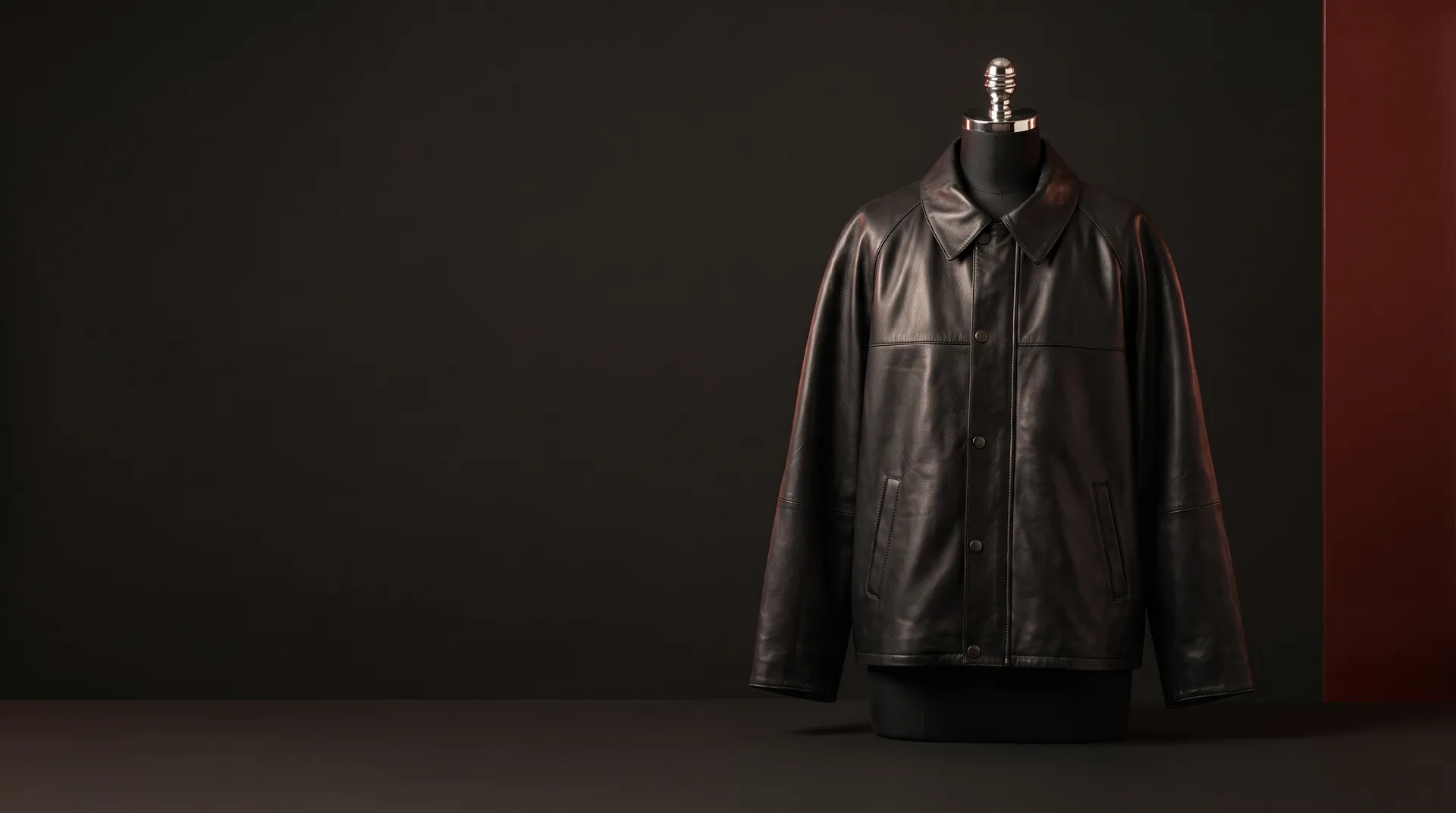 Black Short sheep-leather blouson, view 1